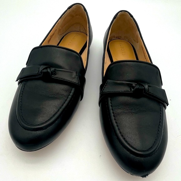 Talbots Shoes - Talbots Classic Black Leather Loafers with Bow knot Detail Academia Career sz 8